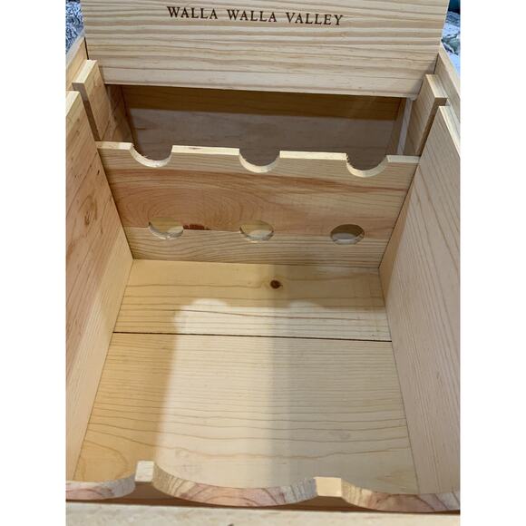 Northstar 2006 Merlot Wine Wood Display Case Storage Box Container 6 Bottle - Picture 9 of 13